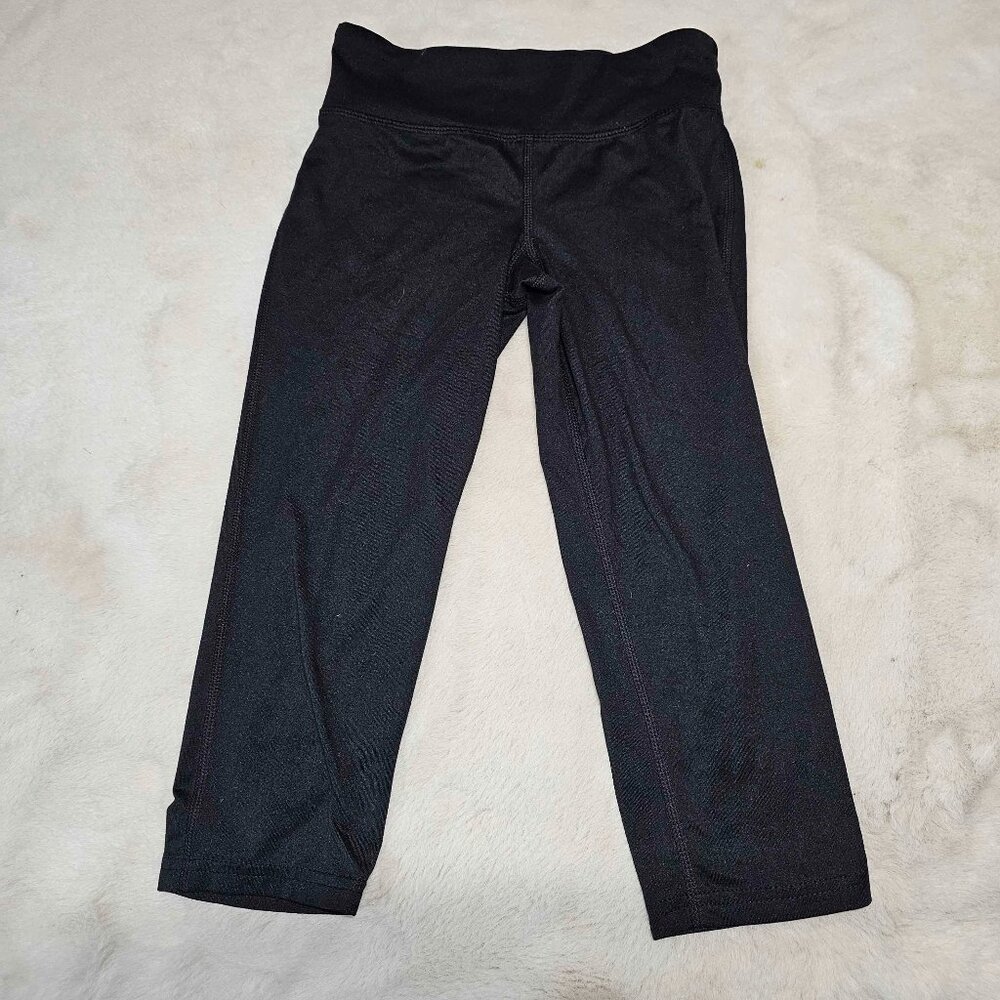 Jr's Champion Running Black Leggings Capri 3/4 Compression Pants